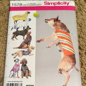 Brand New, Simplicity Dog Costume Pattern - Vibrant Styles Uncut Factory Folded